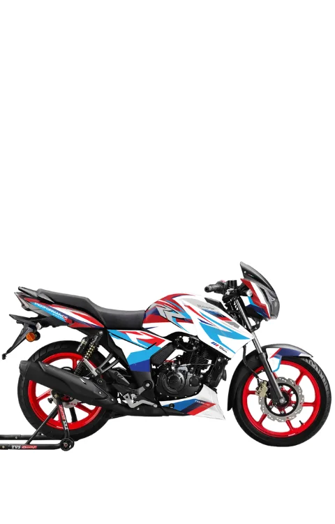 RR Edition Full Body Sticker Compatible with Apache RTR 2v | Made In Premium Gloss Vinyl With FPF(Fade Protection Film), Water Proof, Precut Sticker, Pack Of 1 Compatible with Both Side